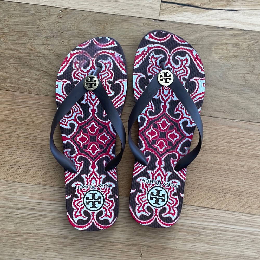 Tory Burch Printed Flip Flops